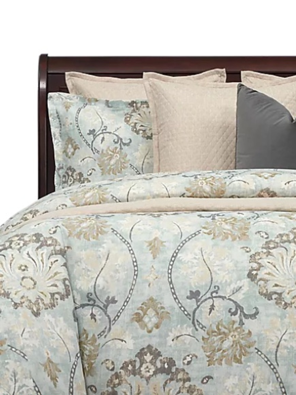 Gorgeous Elysian Linen Blend 3Pc King Duvet Set, New